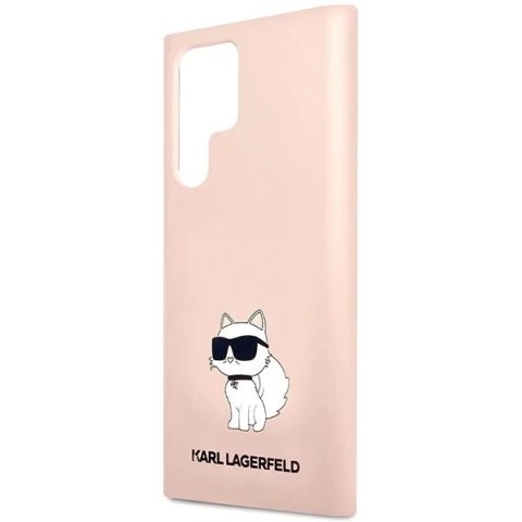 Karl Lagerfeld KLHCS23LSNCHBCP do Samsung Galaxy S23 Ultra S918 hardcase Silicone Choupette różowy/pink