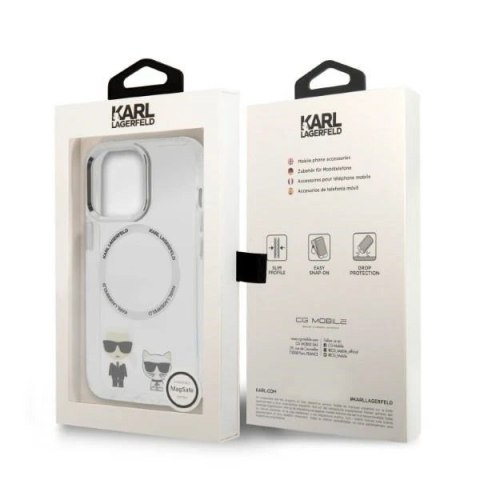 Etui Karl Lagerfeld KLHMP13XHKCT do iPhone 13 Pro Max 6,7" hardcase Karl & Choupette Aluminium Magsafe