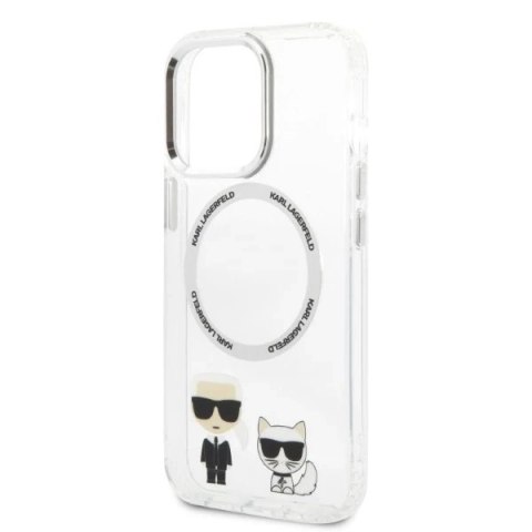 Etui Karl Lagerfeld KLHMP13LHKCT do iPhone 13 Pro / 13 6,1" hardcase Karl & Choupette Aluminium Magsafe