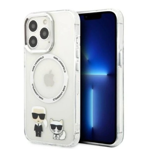 Etui Karl Lagerfeld KLHMP13LHKCT do iPhone 13 Pro / 13 6,1" hardcase Karl & Choupette Aluminium Magsafe
