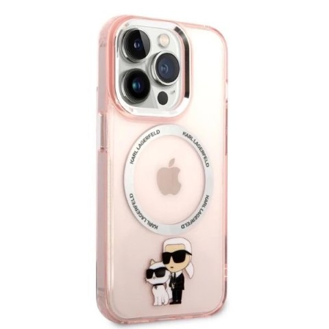 Etui Karl Lagerfeld KLHMP14LHNKCIP do iPhone 14 Pro 6,1" hardcase Iconic Karl&Choupette Magsafe