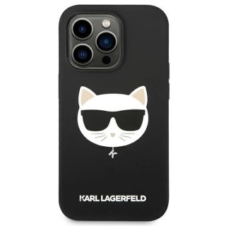 Etui Karl Lagerfeld KLHMP14LSLCHBK do iPhone 14 Pro 6,1" hardcase Silicone Choupette Head Magsafe