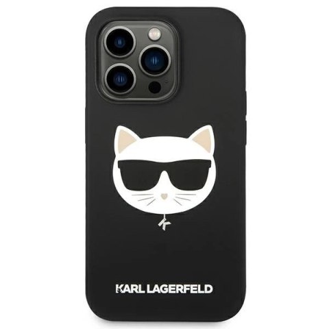 Etui Karl Lagerfeld KLHMP14LSLCHBK do iPhone 14 Pro 6,1" hardcase Silicone Choupette Head Magsafe