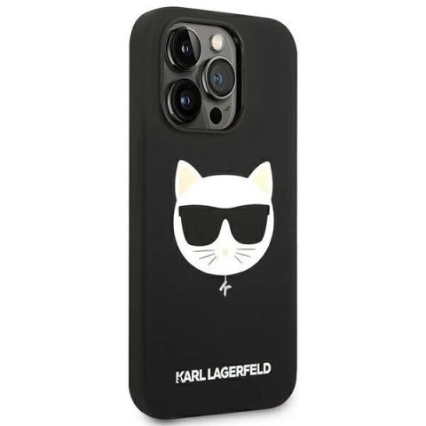 Etui Karl Lagerfeld KLHMP14LSLCHBK do iPhone 14 Pro 6,1" hardcase Silicone Choupette Head Magsafe