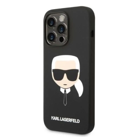 Etui Karl Lagerfeld KLHMP14LSLKHBK do iPhone 14 Pro 6,1" hardcase Silicone Karl`s Head Magsafe