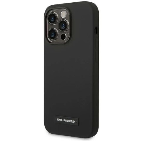Etui Karl Lagerfeld KLHMP14LSLMP1K do iPhone 14 Pro 6,1" hardcase Silicone Plaque Magsafe