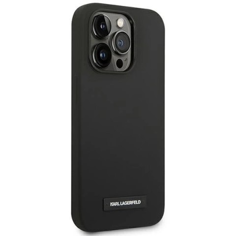 Etui Karl Lagerfeld KLHMP14LSLMP1K do iPhone 14 Pro 6,1" hardcase Silicone Plaque Magsafe