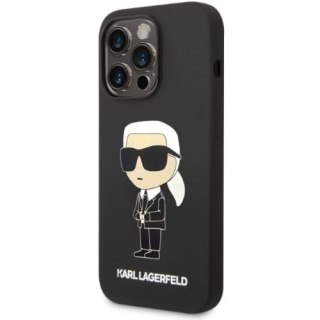 Etui Karl Lagerfeld KLHMP14LSNIKBCK do iPhone 14 Pro 6,1" hardcase Silicone Ikonik Magsafe