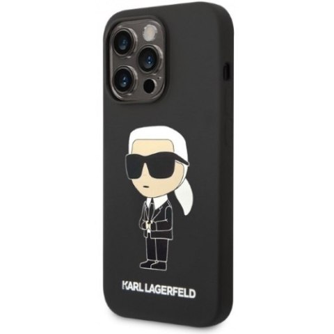 Etui Karl Lagerfeld KLHMP14LSNIKBCK do iPhone 14 Pro 6,1" hardcase Silicone Ikonik Magsafe