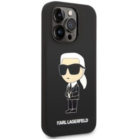 Etui Karl Lagerfeld KLHMP14LSNIKBCK do iPhone 14 Pro 6,1" hardcase Silicone Ikonik Magsafe
