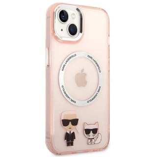 Etui Karl Lagerfeld KLHMP14SHKCP do iPhone 14 6,1" hardcase Karl & Choupette Aluminium Magsafe