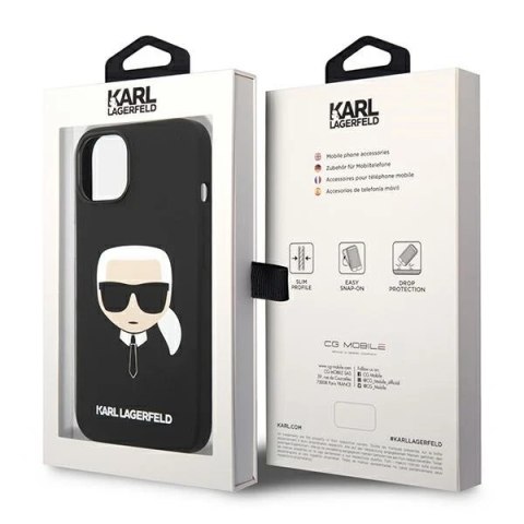 Etui Karl Lagerfeld KLHMP14SSLKHBK iPhone 14 6,1" hardcase Silicone Karl`s Head Magsafe