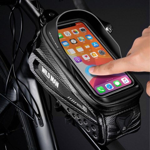 Sakwa rowerowa Wildman Front Frame Bicycle Bag ES10X uchwyt na ramę kierownicę na telefon 1,2l Czarna