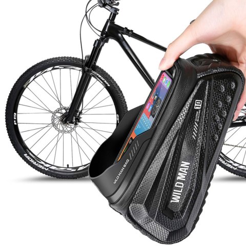 Sakwa rowerowa Wildman Front Frame Bicycle Bag ES10X uchwyt na ramę kierownicę na telefon 1,2l Czarna
