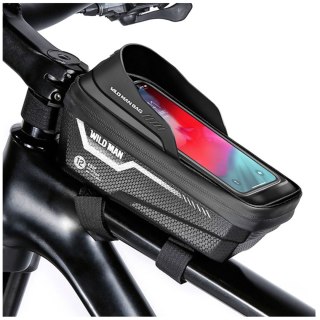 Sakwa rowerowa wodoodporna Wildman Bag ES12 Etui torba na ramę rower telefon 6.8 cali 1l Czarna