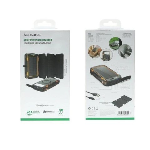 4smarts Powerbank Solarny Rugged TitanPa ck Eco 20000mAh black 459354