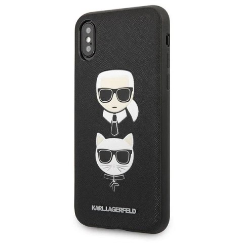 Etui Karl Lagerfeld KLHCPXSAKICKCBK do Appple iPhone X/XS hardcase Saffiano Karl&Choupette Head