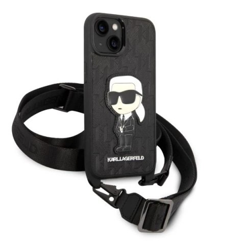 Etui Karl Lagerfeld KLHCP14SSTKMK do Apple iPhone 14 6,1" hardcase Monogram Ikonik Patch