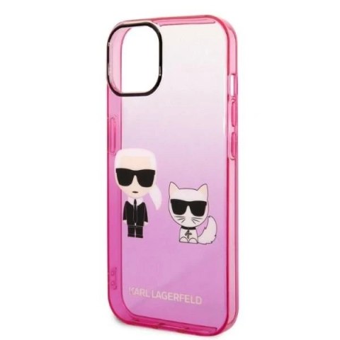 Etui Karl Lagerfeld KLHCP14STGKCP do Apple iPhone 14 6,1" hardcase Gradient Ikonik Karl & Choupette
