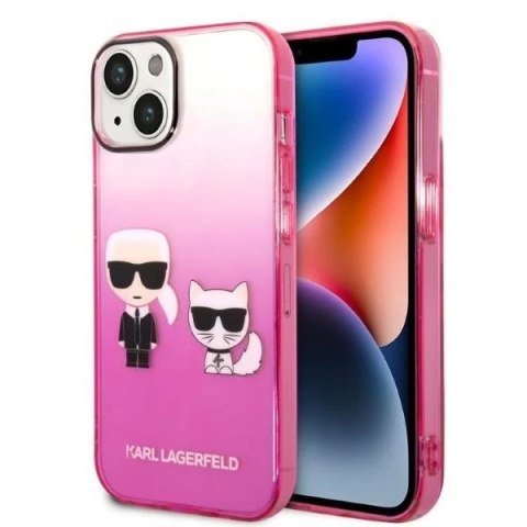 Etui Karl Lagerfeld KLHCP14STGKCP do Apple iPhone 14 6,1" hardcase Gradient Ikonik Karl & Choupette
