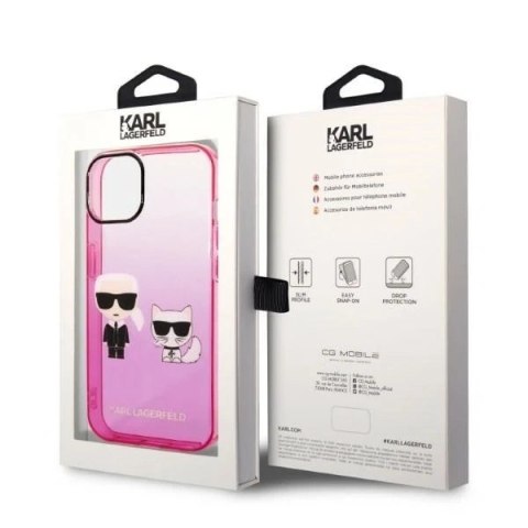 Etui Karl Lagerfeld KLHCP14STGKCP do Apple iPhone 14 6,1" hardcase Gradient Ikonik Karl & Choupette