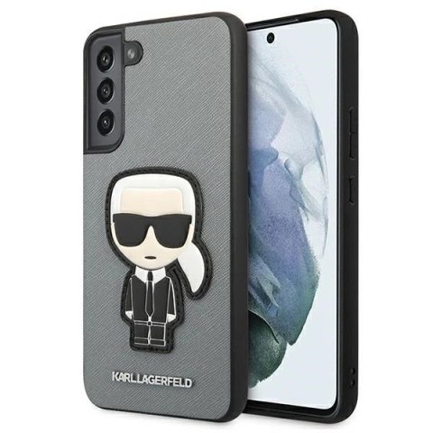 Etui Karl Lagerfeld KLHCS22MOKPG S906 do Samsung Galaxy S22+ Plus hardcase Saffiano Ikonik Karl`s Patch