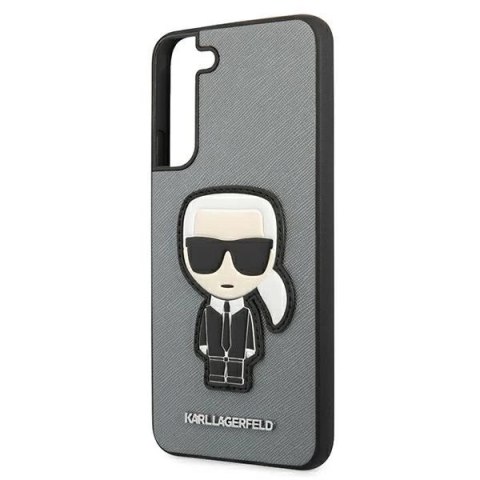 Etui Karl Lagerfeld KLHCS22MOKPG S906 do Samsung Galaxy S22+ Plus hardcase Saffiano Ikonik Karl`s Patch