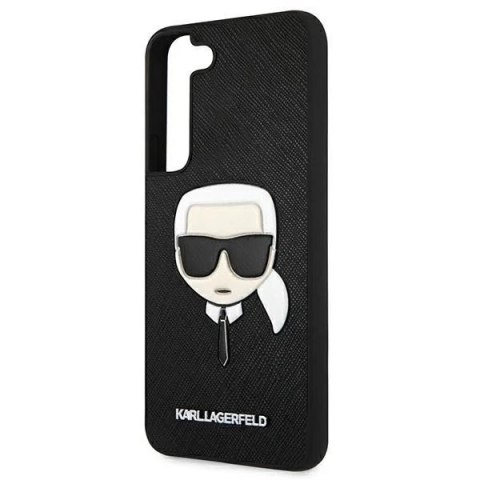 Etui Karl Lagerfeld KLHCS22SSAKHBK S901 do Samsung Galaxy S22 hardcase Saffiano Ikonik Karl`s Head
