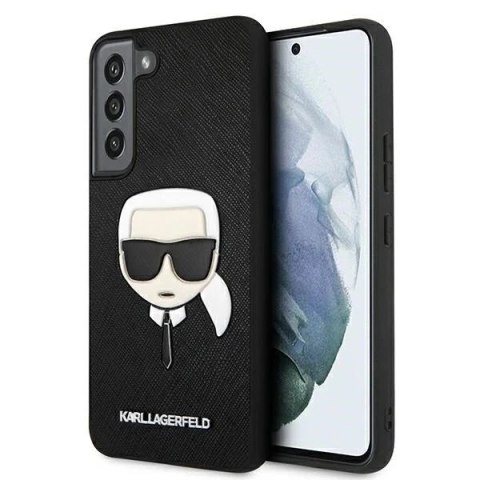 Etui Karl Lagerfeld KLHCS22SSAKHBK S901 do Samsung Galaxy S22 hardcase Saffiano Ikonik Karl`s Head