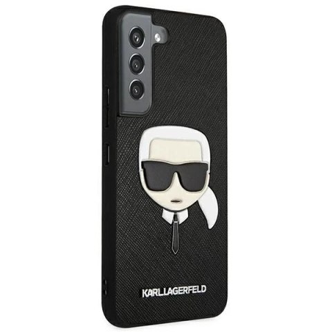 Etui Karl Lagerfeld KLHCS22SSAKHBK S901 do Samsung Galaxy S22 hardcase Saffiano Ikonik Karl`s Head