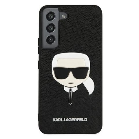 Etui Karl Lagerfeld KLHCS22SSAKHBK S901 do Samsung Galaxy S22 hardcase Saffiano Ikonik Karl`s Head