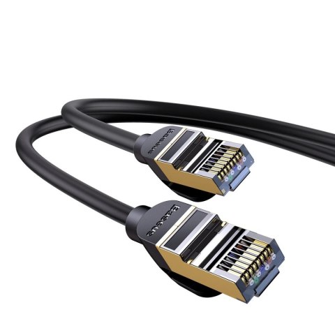 Przewód Baseus Speed Seven szybki kabel sieciowy RJ45 10Gbps 1m czarny (WKJS010101)