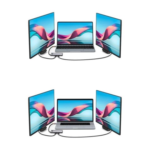 Stacja dokująca HUB Baseus Metal Gleam Series 6 w 1 szary (WKWG030213)