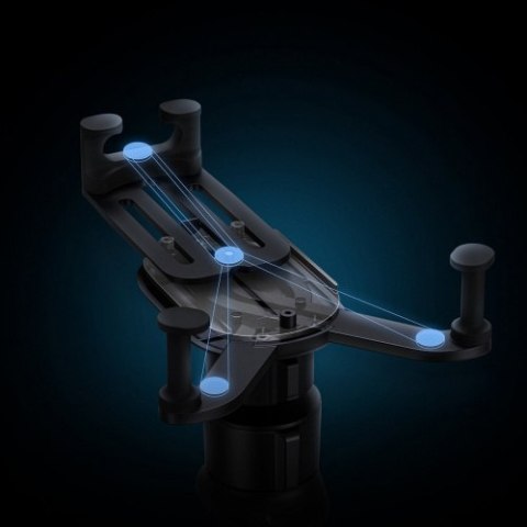 Uchwyt grawitacyjny do telefonu na kratkę Baseus z ładowarką indukcyjną 15W (czarny)