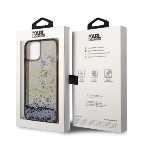 Etui Karl Lagerfeld KLHCP14MLCRSGRK do iPhone 14 Plus 6,7" hardcase Liquid Glitter RSG