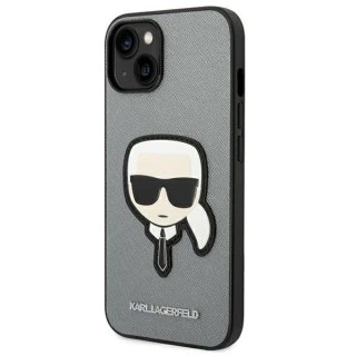 Etui Karl Lagerfeld KLHCP14MSAPKHG do iPhone 14 Plus 6,7" hardcase Saffiano Karl`s Head Patch