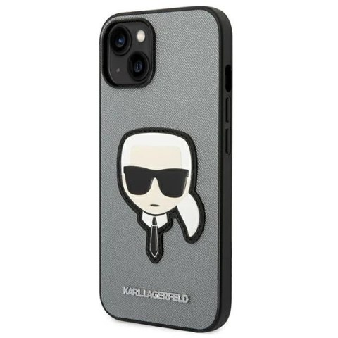 Etui Karl Lagerfeld KLHCP14MSAPKHG do iPhone 14 Plus 6,7" hardcase Saffiano Karl`s Head Patch