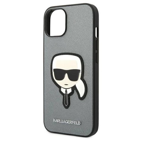Etui Karl Lagerfeld KLHCP14MSAPKHG do iPhone 14 Plus 6,7" hardcase Saffiano Karl`s Head Patch