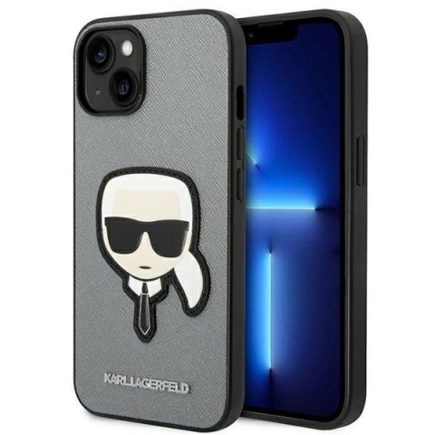 Etui Karl Lagerfeld KLHCP14MSAPKHG do iPhone 14 Plus 6,7" hardcase Saffiano Karl`s Head Patch