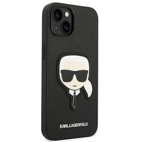 Etui Karl Lagerfeld KLHCP14MSAPKHK do iPhone 14 Plus 6,7" hardcase Saffiano Karl`s Head Patch
