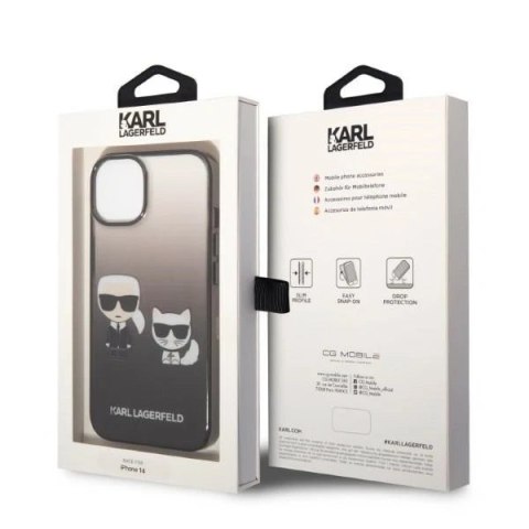Etui Karl Lagerfeld KLHCP14MTGKCK do Apple iPhone 14 Plus 6,7" hardcase Gradient Ikonik Karl & Choupette