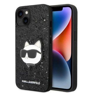Etui ochronne na telefon Karl Lagerfeld KLHCP14SG2CPK do Apple iPhone 14 6,1" czarny/black hardcase Glitter Choupette Patch