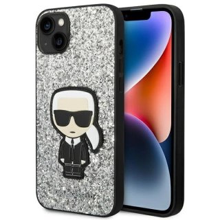 Etui ochronne na telefon Karl Lagerfeld KLHCP14SGFKPG do Apple iPhone 14 6,1" hardcase srebrny/silver Glitter Flakes Ikonik