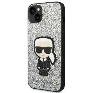 Etui ochronne na telefon Karl Lagerfeld KLHCP14SGFKPG do Apple iPhone 14 6,1" hardcase srebrny/silver Glitter Flakes Ikonik