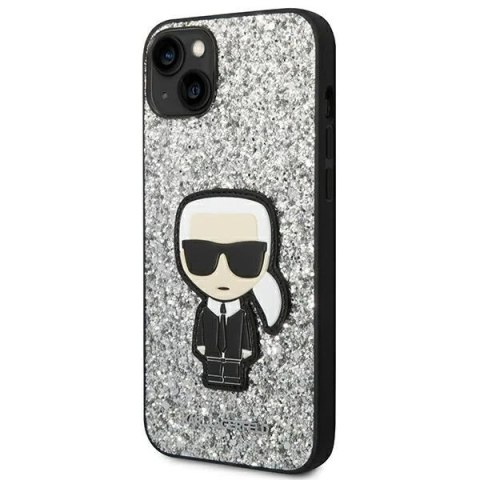 Etui ochronne na telefon Karl Lagerfeld KLHCP14SGFKPG do Apple iPhone 14 6,1" hardcase srebrny/silver Glitter Flakes Ikonik