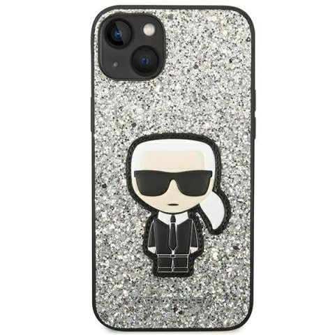 Etui ochronne na telefon Karl Lagerfeld KLHCP14SGFKPG do Apple iPhone 14 6,1" hardcase srebrny/silver Glitter Flakes Ikonik
