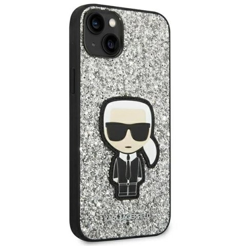 Etui ochronne na telefon Karl Lagerfeld KLHCP14SGFKPG do Apple iPhone 14 6,1" hardcase srebrny/silver Glitter Flakes Ikonik