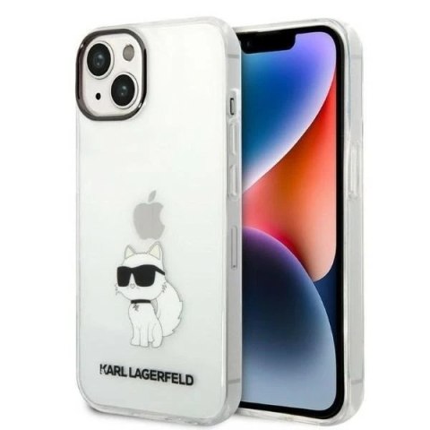 Etui ochronne na telefon Karl Lagerfeld KLHCP14SHNCHTCT do Apple iPhone 14 6,1" transparent hardcase Ikonik Choupette