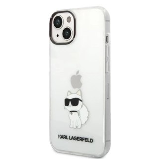 Etui ochronne na telefon Karl Lagerfeld KLHCP14SHNCHTCT do Apple iPhone 14 6,1" transparent hardcase Ikonik Choupette