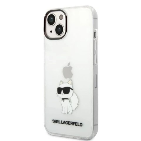 Etui ochronne na telefon Karl Lagerfeld KLHCP14SHNCHTCT do Apple iPhone 14 6,1" transparent hardcase Ikonik Choupette